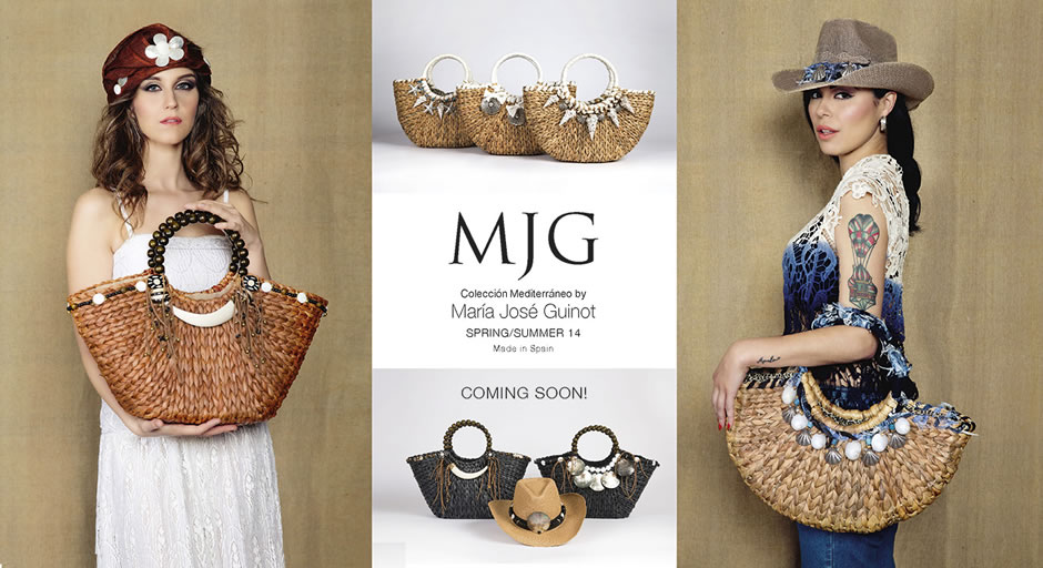 MJG · Colección Mediterráneo by María José Guinot · SPRING/SUMMER 14 · Made in Spain · COMING SOON!